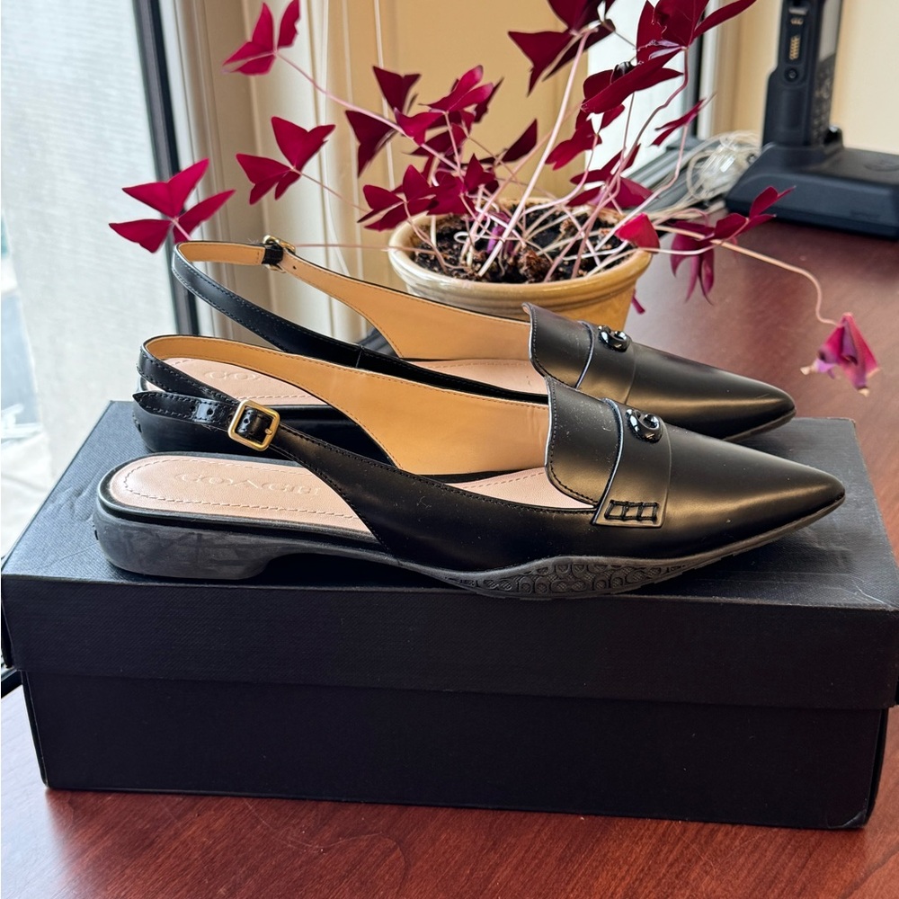 EUC COACH Carrie leather skimmer! Size 8.5